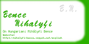 bence mihalyfi business card